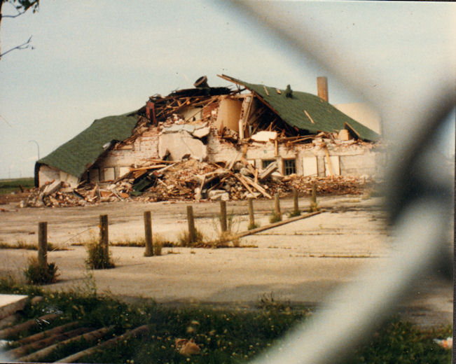 The demolishing of St. Charles School - 1982